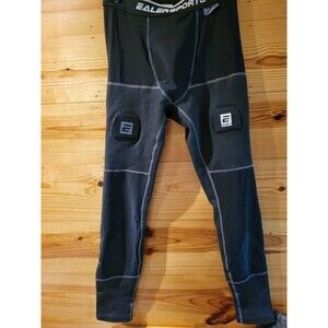 Ealer Hockey HPC900 Pro Compression Pants W/ Protective Cup, Black, Men's Medium